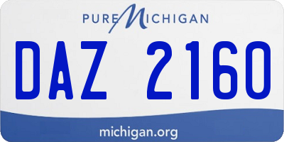 MI license plate DAZ2160