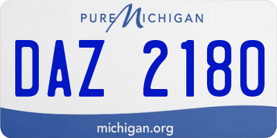 MI license plate DAZ2180