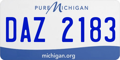 MI license plate DAZ2183