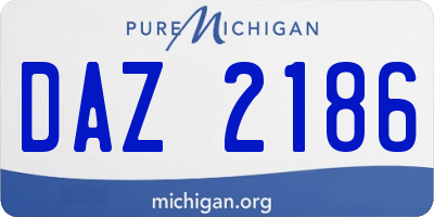 MI license plate DAZ2186