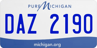 MI license plate DAZ2190