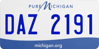 MI license plate DAZ2191