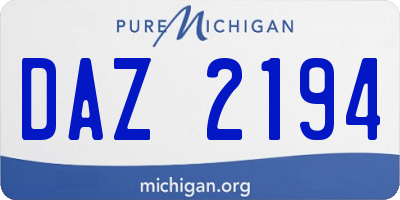 MI license plate DAZ2194