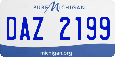 MI license plate DAZ2199