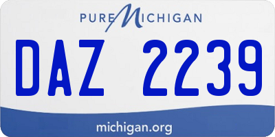 MI license plate DAZ2239