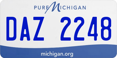 MI license plate DAZ2248