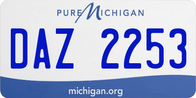 MI license plate DAZ2253