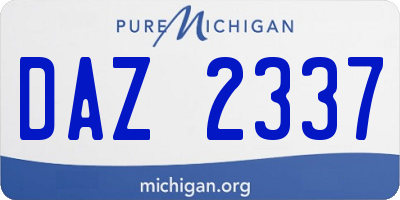 MI license plate DAZ2337