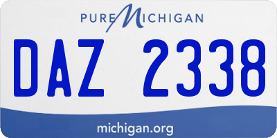 MI license plate DAZ2338