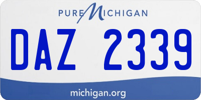 MI license plate DAZ2339