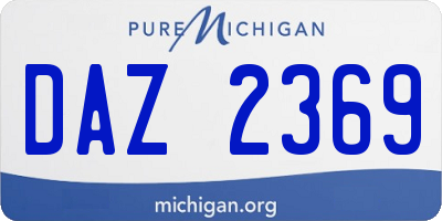 MI license plate DAZ2369