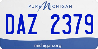 MI license plate DAZ2379