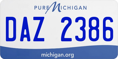 MI license plate DAZ2386