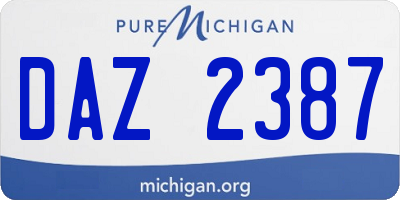MI license plate DAZ2387