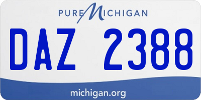 MI license plate DAZ2388