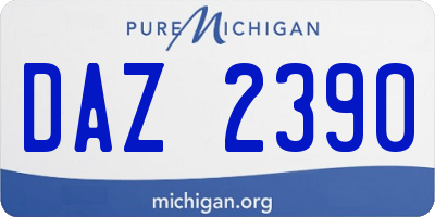 MI license plate DAZ2390