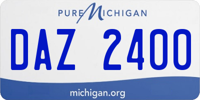MI license plate DAZ2400