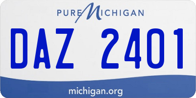 MI license plate DAZ2401