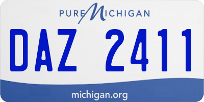 MI license plate DAZ2411
