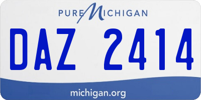MI license plate DAZ2414