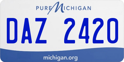 MI license plate DAZ2420