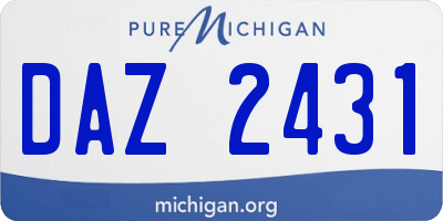 MI license plate DAZ2431