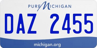MI license plate DAZ2455