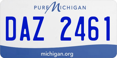 MI license plate DAZ2461
