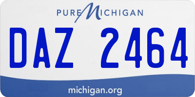 MI license plate DAZ2464