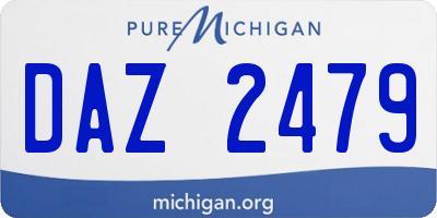 MI license plate DAZ2479