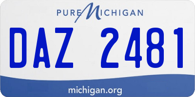 MI license plate DAZ2481