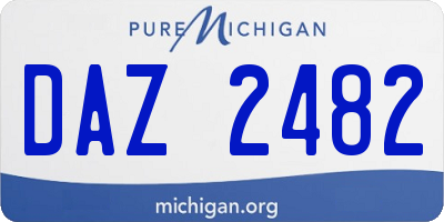 MI license plate DAZ2482