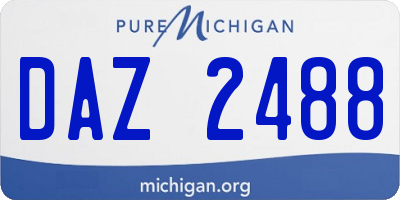 MI license plate DAZ2488