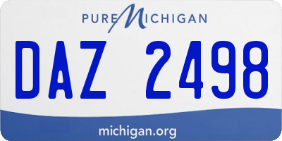 MI license plate DAZ2498