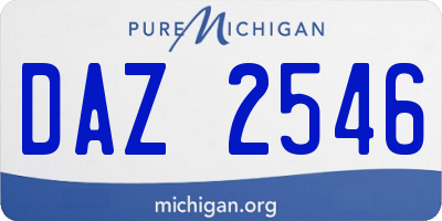 MI license plate DAZ2546