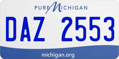 MI license plate DAZ2553