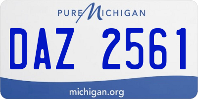 MI license plate DAZ2561