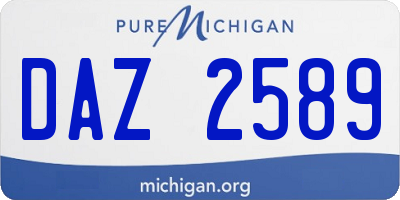 MI license plate DAZ2589