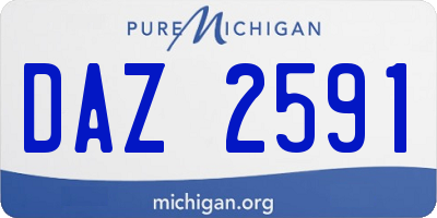 MI license plate DAZ2591