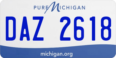 MI license plate DAZ2618