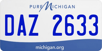 MI license plate DAZ2633