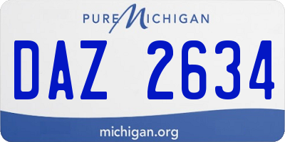 MI license plate DAZ2634