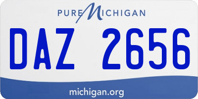 MI license plate DAZ2656