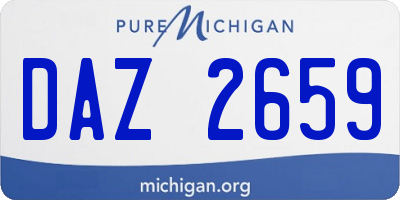 MI license plate DAZ2659