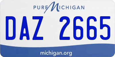 MI license plate DAZ2665