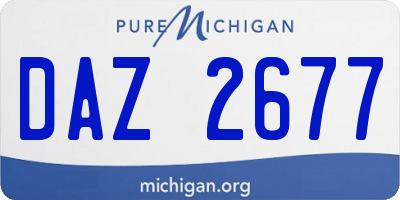 MI license plate DAZ2677
