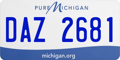 MI license plate DAZ2681