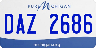 MI license plate DAZ2686