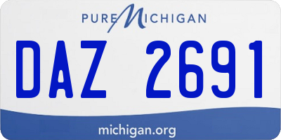 MI license plate DAZ2691