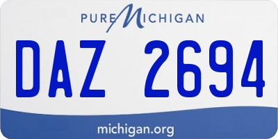 MI license plate DAZ2694